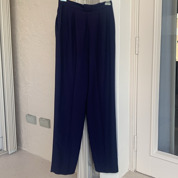 Ann Taylor Studio , pre worn , deep blue slacks - Picture 3 of 6